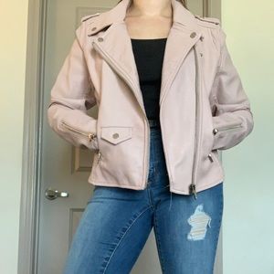 Light Pink Leather Jacket